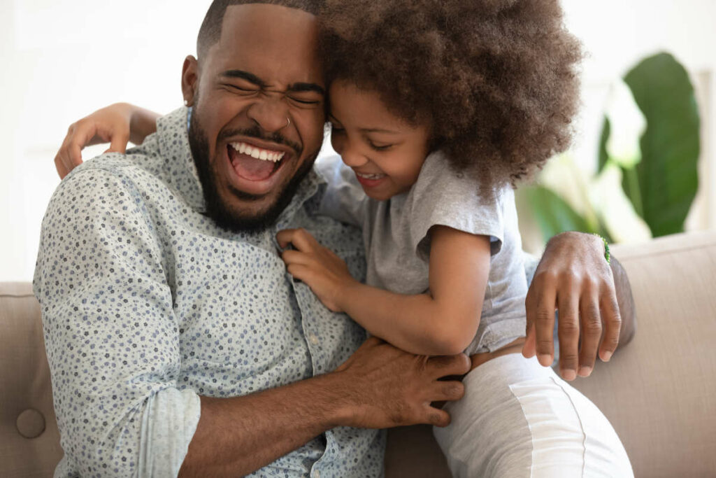 father daughter embrace